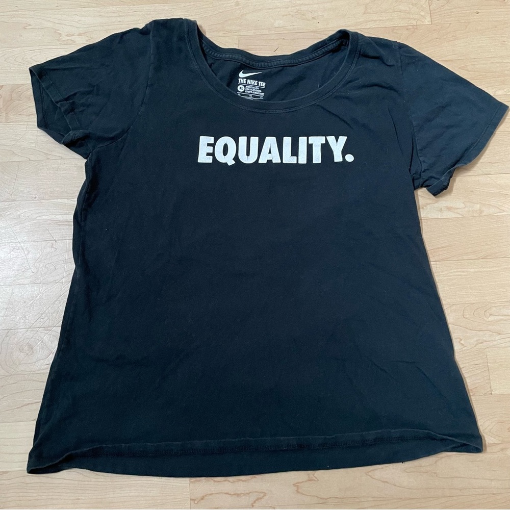 Nike Black and White Equality T-shirt XL